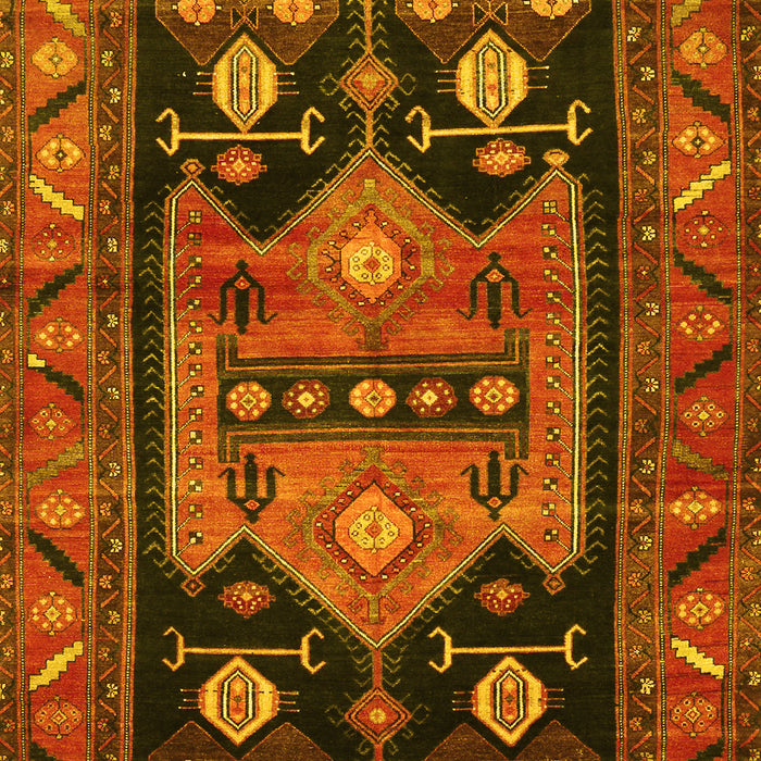 Machine Washable Persian Yellow Traditional Rug, wshtr2627yw