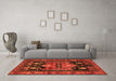 Machine Washable Persian Orange Traditional Area Rugs in a Living Room, wshtr2627org