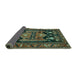 Sideview of Persian Turquoise Traditional Rug, tr2627turq