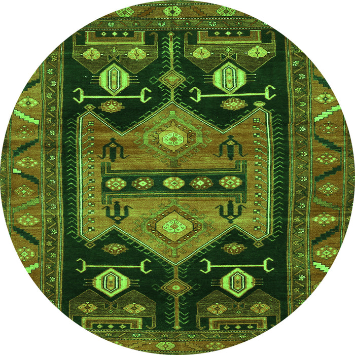 Machine Washable Persian Green Traditional Area Rugs, wshtr2627grn