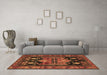 Machine Washable Persian Brown Traditional Rug in a Living Room,, wshtr2627brn