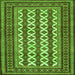 Round Machine Washable Persian Green Traditional Area Rugs, wshtr2628grn