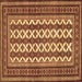 Square Machine Washable Persian Brown Traditional Rug, wshtr2628brn