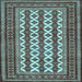 Square Machine Washable Persian Light Blue Traditional Rug, wshtr2628lblu