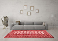 Machine Washable Persian Red Traditional Rug, wshtr2628red