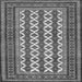 Round Machine Washable Persian Gray Traditional Rug, wshtr2628gry