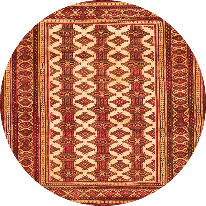 Square Persian Orange Traditional Rug, tr2628org