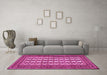 Machine Washable Persian Pink Traditional Rug in a Living Room, wshtr2628pnk