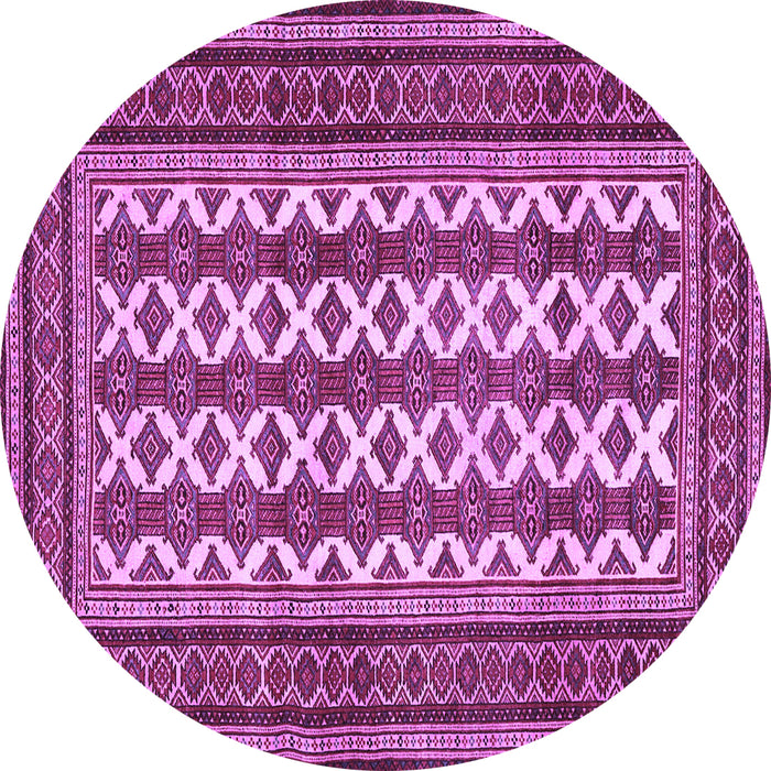 Round Persian Purple Traditional Rug, tr2628pur
