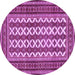 Round Persian Purple Traditional Rug, tr2628pur