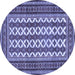 Round Persian Blue Traditional Rug, tr2628blu