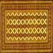 Square Machine Washable Persian Yellow Traditional Rug, wshtr2628yw