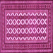 Square Machine Washable Persian Pink Traditional Rug, wshtr2628pnk