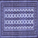 Square Persian Blue Traditional Rug, tr2628blu