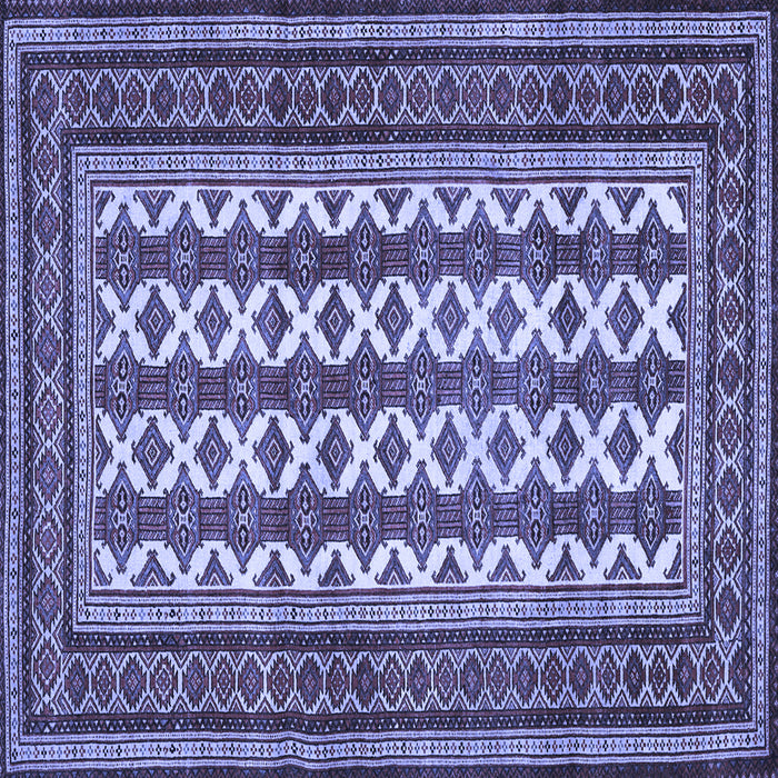 Square Machine Washable Persian Blue Traditional Rug, wshtr2628blu
