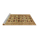 Sideview of Machine Washable Traditional Mahogany Brown Rug, wshtr2629