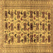 Square Machine Washable Persian Brown Traditional Rug, wshtr2629brn