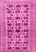 Machine Washable Persian Pink Traditional Rug, wshtr2629pnk