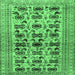 Square Persian Emerald Green Traditional Rug, tr2629emgrn