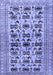 Machine Washable Persian Blue Traditional Rug, wshtr2629blu