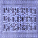 Square Persian Blue Traditional Rug, tr2629blu