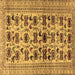 Square Persian Brown Traditional Rug, tr2629brn