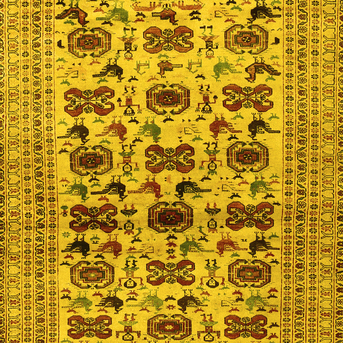 Machine Washable Persian Yellow Traditional Rug, wshtr2629yw