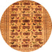 Machine Washable Persian Orange Traditional Area Rugs, wshtr2629org