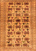 Serging Thickness of Machine Washable Persian Orange Traditional Area Rugs, wshtr2629org