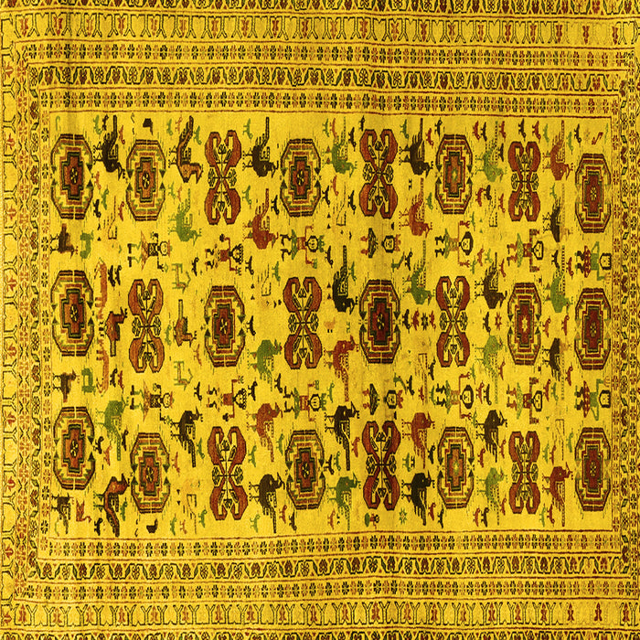 Square Persian Yellow Traditional Rug, tr2629yw