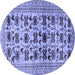 Round Persian Blue Traditional Rug, tr2629blu