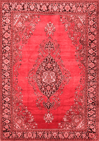 Medallion Red Traditional Rug, tr262red