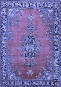 Medallion Blue Traditional Rug, tr262blu