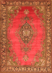 Medallion Orange Traditional Rug, tr262org