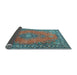 Sideview of Medallion Light Blue Traditional Rug, tr262lblu