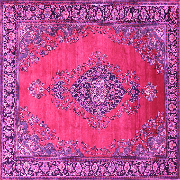 Square Medallion Pink Traditional Rug, tr262pnk
