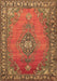 Medallion Brown Traditional Rug, tr262brn