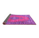 Sideview of Medallion Purple Traditional Rug, tr262pur