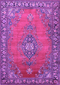 Medallion Purple Traditional Rug, tr262pur