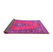 Sideview of Medallion Pink Traditional Rug, tr262pnk