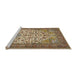 Sideview of Machine Washable Traditional Sangria Brown Rug, wshtr2630