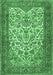 Machine Washable Persian Emerald Green Traditional Area Rugs, wshtr2630emgrn