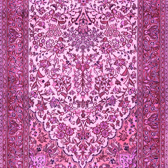Machine Washable Persian Pink Traditional Rug, wshtr2630pnk