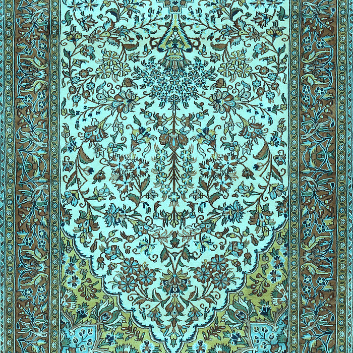 Machine Washable Persian Light Blue Traditional Rug, wshtr2630lblu