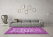 Machine Washable Persian Purple Traditional Area Rugs in a Living Room, wshtr2630pur