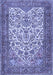 Machine Washable Persian Blue Traditional Rug, wshtr2630blu