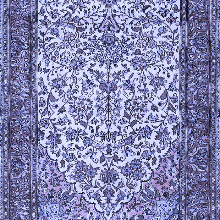 Machine Washable Persian Blue Traditional Rug, wshtr2630blu