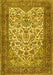 Machine Washable Persian Yellow Traditional Rug, wshtr2630yw