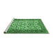 Sideview of Machine Washable Persian Emerald Green Traditional Area Rugs, wshtr2630emgrn