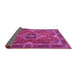 Sideview of Persian Pink Traditional Rug, tr2631pnk